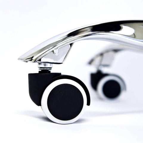 Image of Hydraulic Saddle Rolling Ergonomic Stool - Vanilla | sithealthier.com