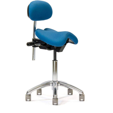 Image of ErgoAngle Ergonomic Saddle Style Chair with Lumbar Back
