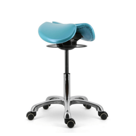 Image of All Angles Rocking or Tilt Mechanism Divided or Two Part Saddle Seat Stool | ErgoStools