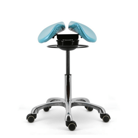 Image of All Angles Rocking or Tilt Mechanism Divided or Two Part Saddle Seat Stool | ErgoStools