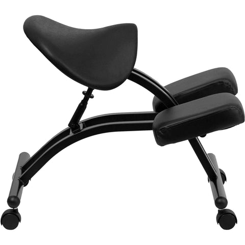 Image of Ergonomic Kneeling Chair with Black Saddle Seat