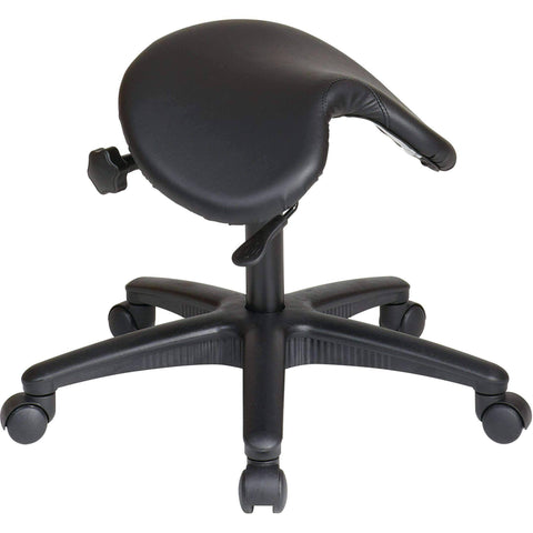 Image of Ergonomic Pneumatic Backless Stool with Saddle Seat
