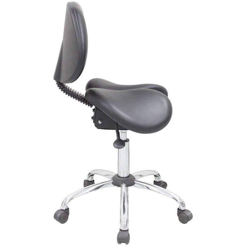 Image of Kanewell Twin Adjustable Saddle Chair with Backrest | SitHealthier.com