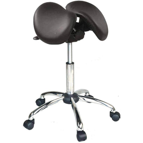 Image of Twin Adjustable Saddle Chair or Stool for Medical | SitHealthier.com
