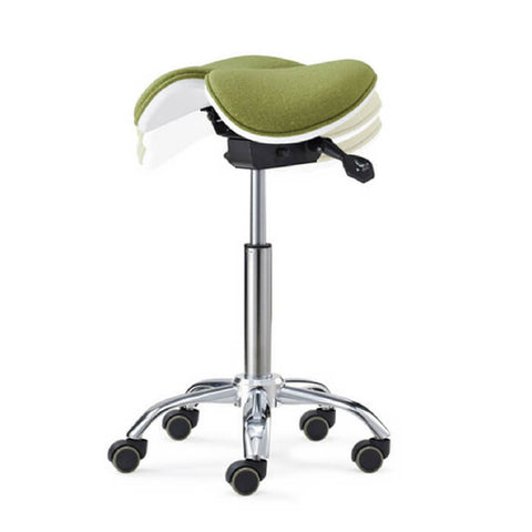 Image of Two-Part or Split Style Seat Ergonomic Saddle Chair or Stool | ErgoStools