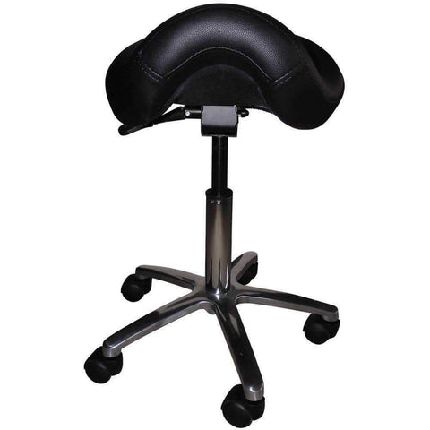 Image of Adjustable Saddle Stool Chair with Forward Tilting Seat | SitHealthier