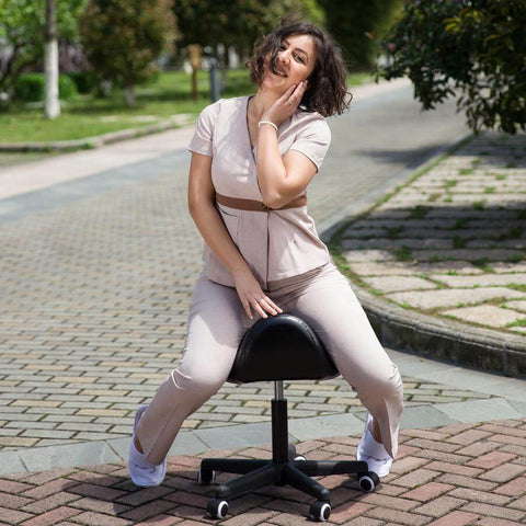 Image of Hydraulic Ergonomic Swivel Saddle Stool | sithealthier.com