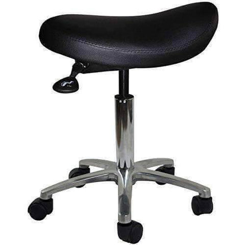 Image of Adjustable Saddle Stool Chair with Forward Tilting Seat | SitHealthier