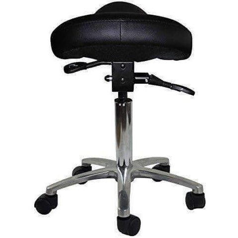 Image of Adjustable Saddle Stool Chair with Forward Tilting Seat | SitHealthier