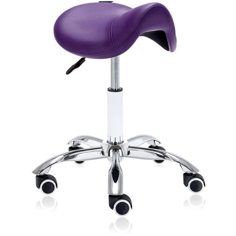 Image of Hydraulic Saddle Rolling Ergonomic Medical Stool