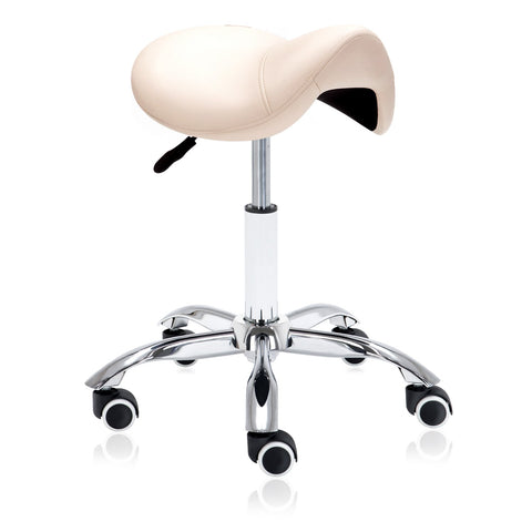 Image of Hydraulic Saddle Rolling Ergonomic Medical Stool