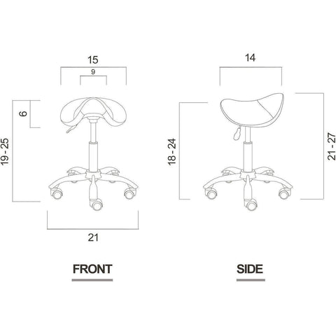 Image of Hydraulic Saddle Rolling Ergonomic Medical Stool