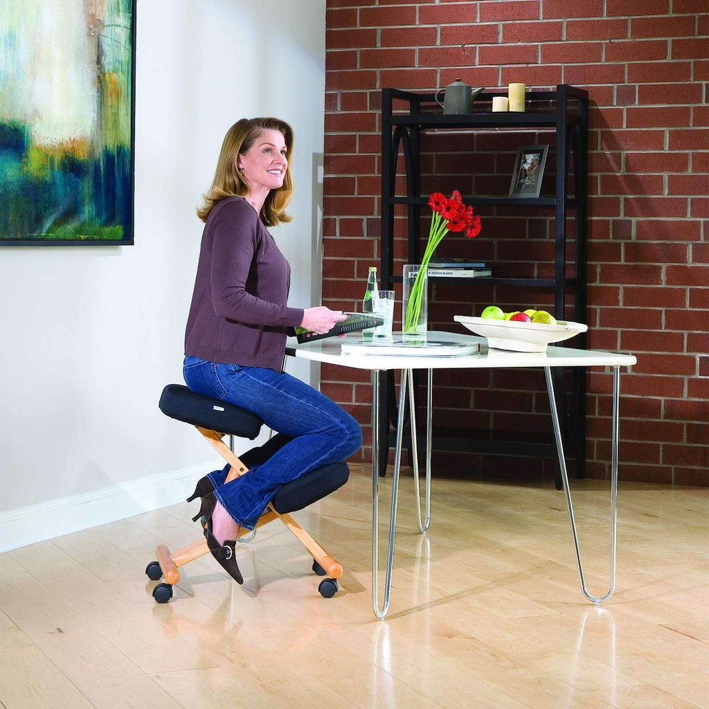 Jobri BetterPosture® Classic PLUS Wood Kneeling Chair with Memory Foam; BP1455