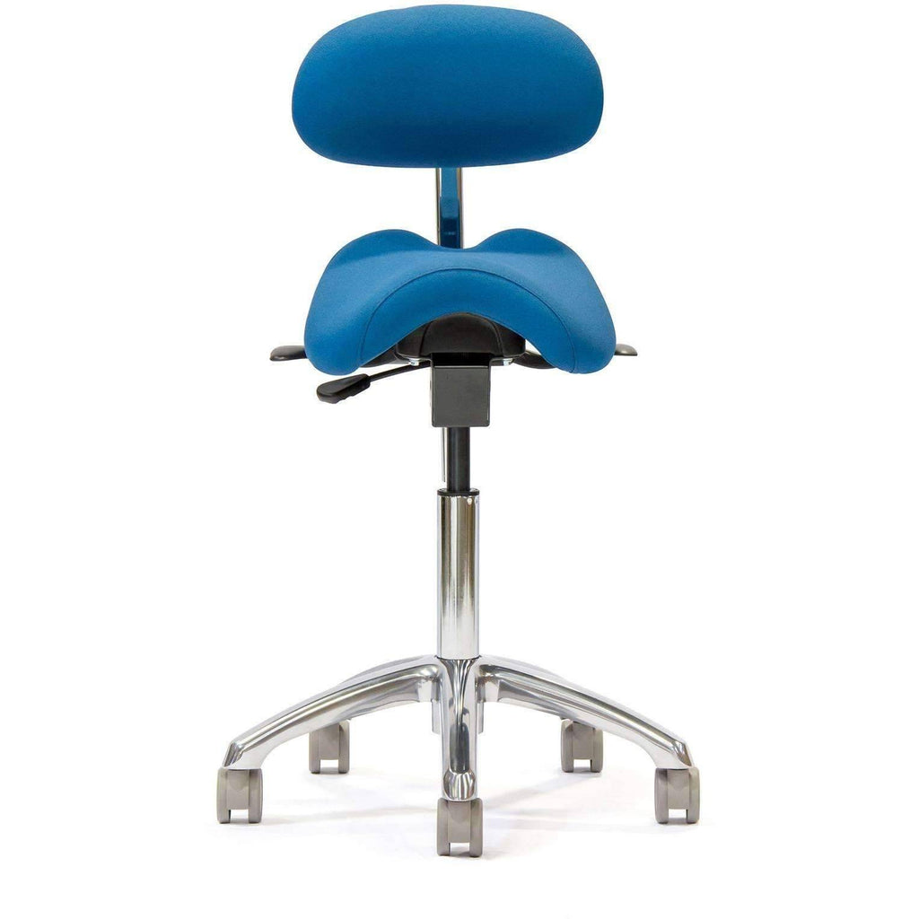 ErgoAngle Ergonomic Saddle Style Chair with Lumbar Back