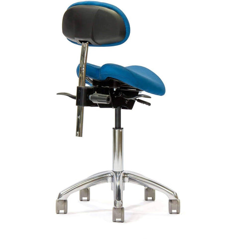 Image of ErgoAngle Ergonomic Saddle Style Chair with Lumbar Back