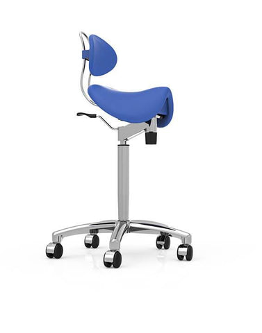 Image of Finest Quality Sit-Stand Saddle Chair  with Back Rest for Better Posture
