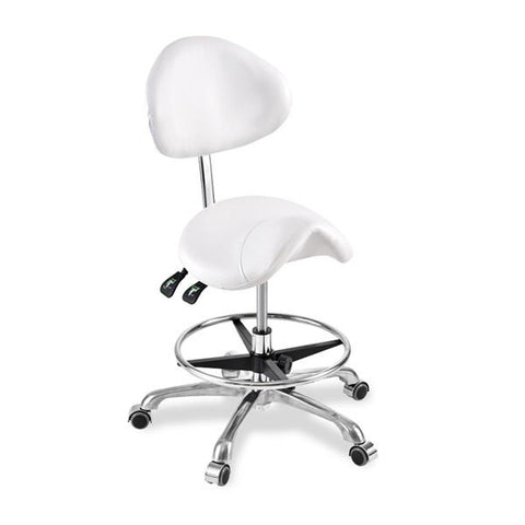 Image of Swivel Saddle Seat Chair With Footrest & Backrest Chair for Medical