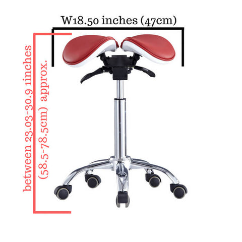 Image of Two-Part or Split Style Seat Ergonomic Saddle Chair or Stool | ErgoStools