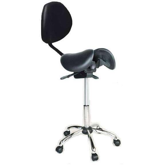 Kanewell Twin Adjustable Saddle Chair with Backrest | SitHealthier.com