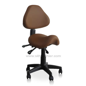 Saddle Shape Stool with Back Support and Tilt-able seat