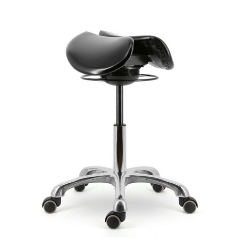 Image of All Angles Rocking or Tilt  Mechanism Divided or Two Part Saddle Seat Stool | ErgoStools