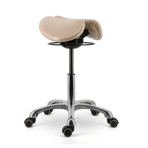 Image of All Angles Rocking or Tilt  Mechanism Divided or Two Part Saddle Seat Stool | ErgoStools