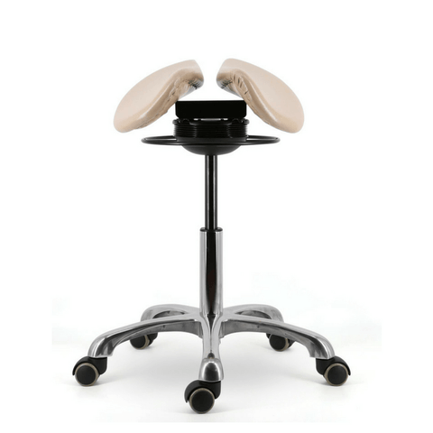 Image of All Angles Rocking or Tilt  Mechanism Divided or Two Part Saddle Seat Stool | ErgoStools