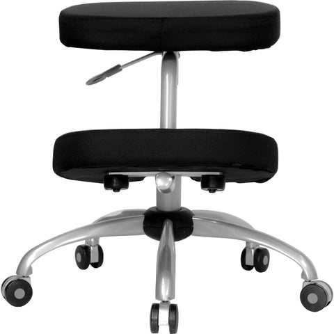 Image of Ergonomic Kneeling Chair Silver Powder Coated Frame