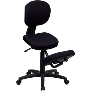 Mobile Ergonomic Kneeling Posture Task Chair with Back