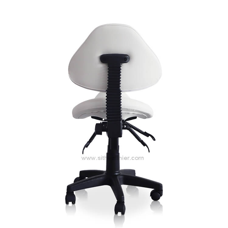 Saddle Shape Stool with Back Support and Tilt-able seat