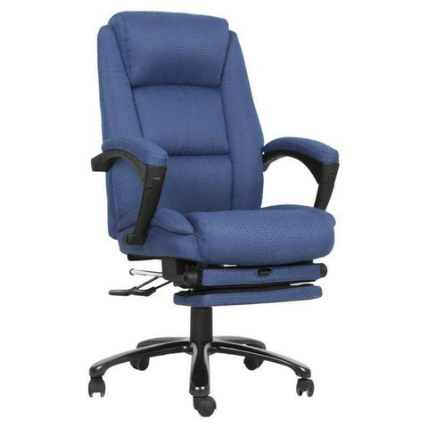 Image of High Back Navy Fabric Executive Reclining Swivel Office Chair