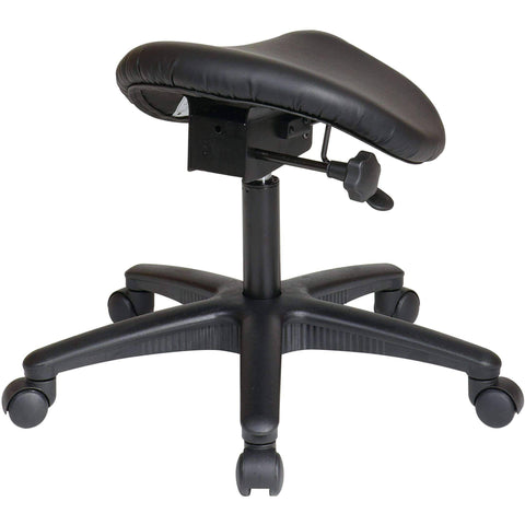 Image of Ergonomic Pneumatic Backless Stool with Saddle Seat