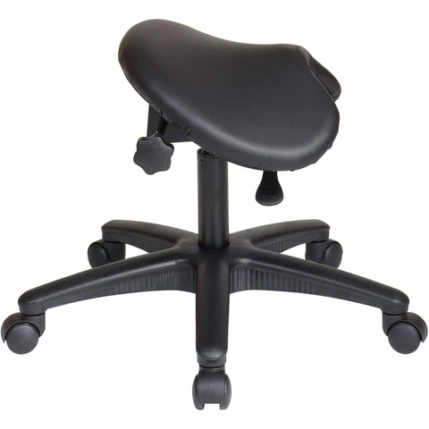 Image of Ergonomic Pneumatic Backless Stool with Saddle Seat