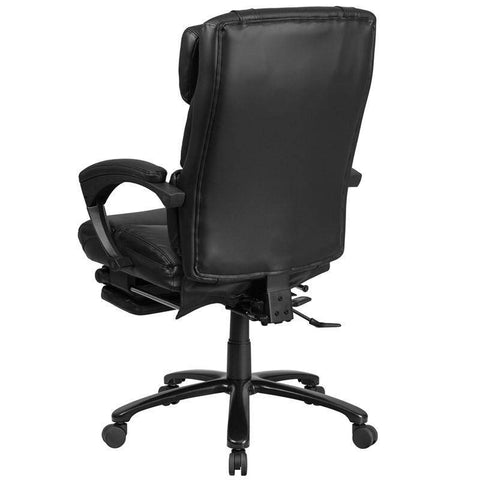 Image of High Back Black Leather Executive Reclining Swivel Chair With Comfort | sithealthier.com