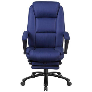 High Back Navy Fabric Executive Reclining Swivel Office Chair | sithealthier.com