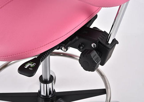 Image of Swivel Saddle Seat Chair With Footrest & Backrest Chair for Medical