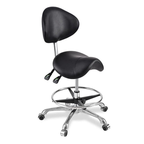 Image of Swivel Saddle Seat Chair With Footrest & Backrest Chair for Medical