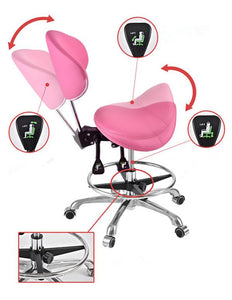Modern Swivel Saddle Seat Chair With Footrest & Backrest Chair for Medical or Dental