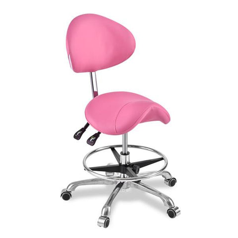 Image of Swivel Saddle Seat Chair With Footrest & Backrest Chair for Medical