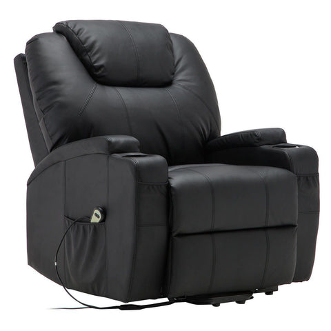 Image of Electric Lift Power Recliner Heated Massage Sofa with Remote Control | SitHealthier