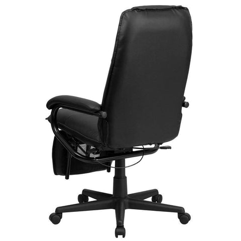 Image of High Back Leather Executive Reclining Swivel Chair With Arms | sithealthier.com