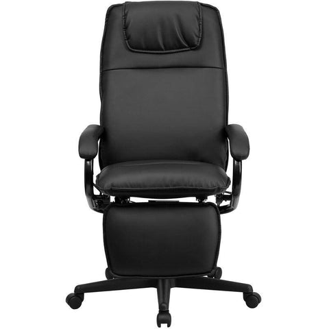 Image of High Back Leather Executive Reclining Swivel Chair With Arms | sithealthier.com